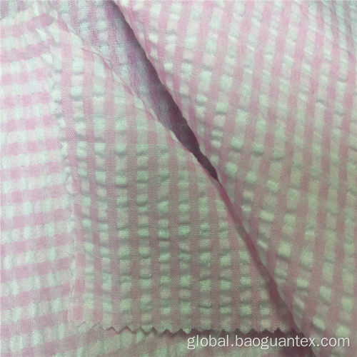 100% Polyester Checked Pattern Crepe Yarn Dyed Cloth